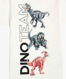 tee-shirt garcon a manches courtes avec motifs dinosaures beigeA808901_2