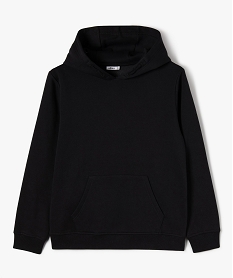 sweat molletonne a capuche garcon noir sweatsA813401_4