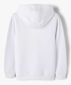 sweat molletonne a capuche garcon blanc vif sweatsA813501_3