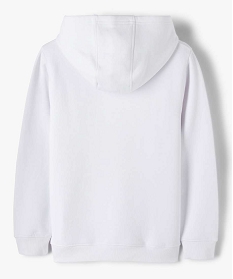 sweat molletonne a capuche garcon blancA813501_3