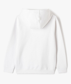sweat molletonne a capuche garcon blanc vif sweatsA813501_4