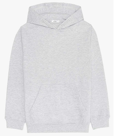 sweat molletonne a capuche garcon gris sweatsA813801_1