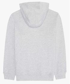 sweat molletonne a capuche garcon gris sweatsA813801_2