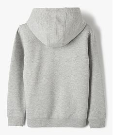 sweat molletonne a capuche garcon gris sweatsA813801_3