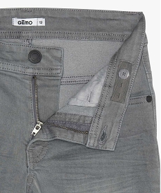 bermuda garcon en jean stretch a revers grisA815801_2