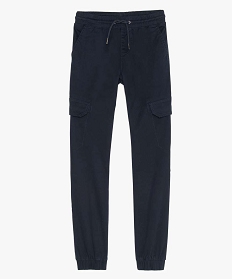 GEMO Pantalon en toile coupe jogger slim garçon navy