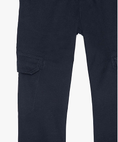 pantalon garcon en toile unie coupe jogger bleu pantalonsA816601_2