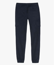 pantalon en toile coupe jogger slim garcon bleu pantalonsA816601_3