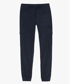 pantalon en toile coupe jogger garcon bleu pantalonsA816601_3