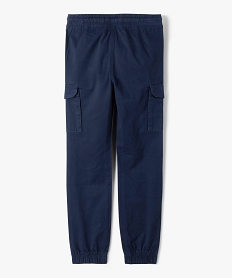 pantalon en toile coupe jogger slim garcon navy pantalonsA816601_4