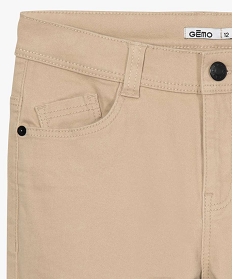 pantalon garcon coupe skinny en toile extensible beige pantalonsA816701_2