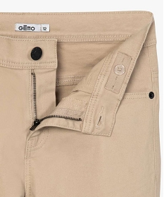 pantalon garcon coupe skinny en toile extensible beige pantalonsA816701_3