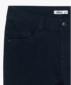 pantalon garcon coupe skinny en toile extensible bleuA816801_2