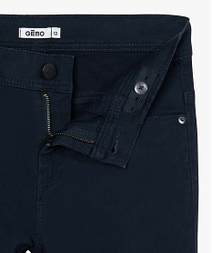 pantalon garcon coupe skinny en toile extensible bleu pantalonsA816801_3