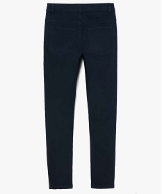 pantalon garcon coupe skinny en toile extensible bleu pantalonsA816801_4