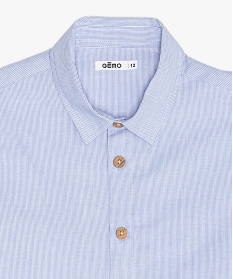 chemise garcon a fines rayures et boutons fantaisie bleuA819201_2