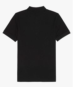 polo a manches courtes en maille piquee garcon noir polosA819401_3