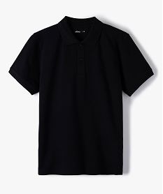 polo a manches courtes en maille piquee garcon noir polosA819401_4