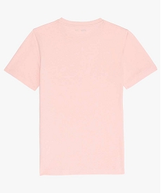 tee-shirt garcon a manches courtes uni en coton bio rose tee-shirtsA821201_2