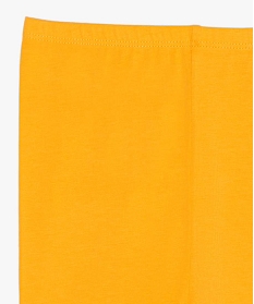 leggings fille longueur mollet contenant du coton bio jaune leggingsA825201_3