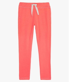 pantalon de jogging fille coupe ajustee orange pantalonsA825801_2