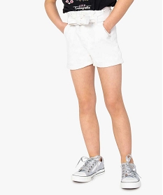 short fille en coton taille haute – lulucastagnette beige shortsA826001_1