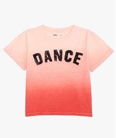 tee-shirt court fille avec motif danse rose tee-shirtsA838001_1