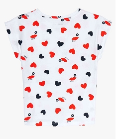 tee-shirt fille avec motifs cœurs et nœud dans le bas imprime tee-shirtsA838101_3