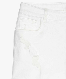 short en jean avec marques d’usure blanc shortsA847001_2