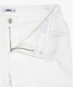 short en jean avec marques dusure blanc shortsA847001_3