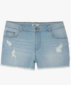 short en jean avec marques dusure bleuA847101_1