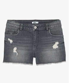 short en jean avec marques dusure grisA847201_1