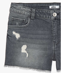 short en jean avec marques dusure grisA847201_2