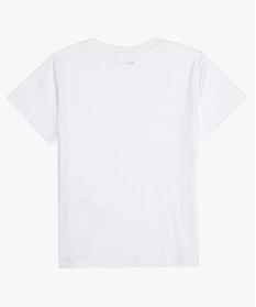 tee-shirt fille a manches courtes et col rond blanc tee-shirtsA853101_2