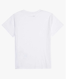 tee-shirt a manches courtes et col rond fille blancA853101_2