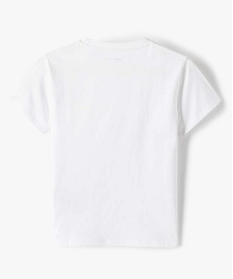 tee-shirt a manches courtes et col rond fille blancA853101_3