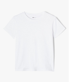 tee-shirt fille a manches courtes et col rond blanc tee-shirtsA853101_4
