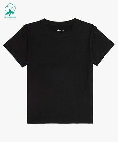 GEMO Tee-shirt à manches courtes et col rond fille noir standard