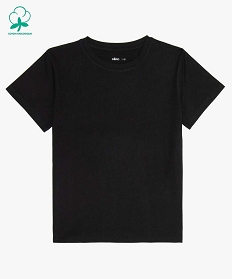 GEMO Tee-shirt à manches courtes et col rond fille Noir