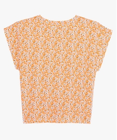 tee-shirt fille imprime avec nœud dans le bas orange tee-shirtsA854601_4