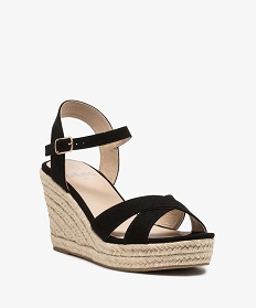 sandales femme a talon compense et brides unies noir standard sandales a talonA870401_2