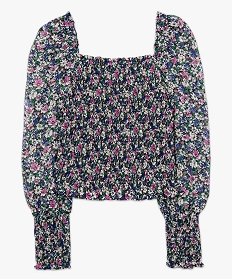 blouse femme smockee a motifs fleuris – lulucastagnette imprime blousesA880901_4