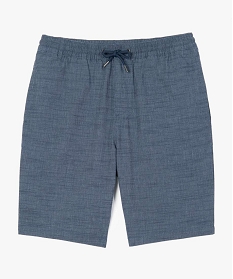 bermuda homme avec taille elastiquee ajustable bleu shorts et bermudasA886901_2