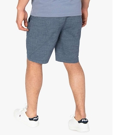 bermuda homme avec taille elastiquee ajustable bleu shorts et bermudasA886901_3