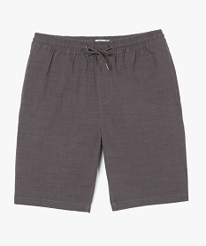 bermuda homme avec taille elastiquee ajustable gris shorts et bermudasA887001_2
