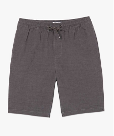 bermuda homme avec taille elastiquee ajustable gris shorts et bermudasA887001_4