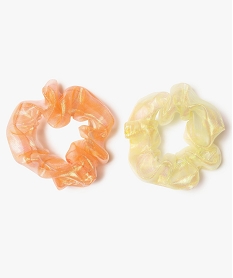 GEMO Chouchou fille en organza (lot de 2) Orange