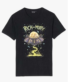 tee-shirt homme a motif soucoupe volante - rick and morty noirA904901_4