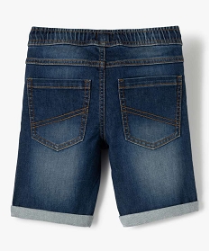 bermuda garcon en jean avec revers cousus grisA905301_3