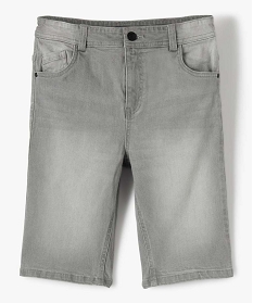 bermuda garcon en jean 5 poches grisA908101_1